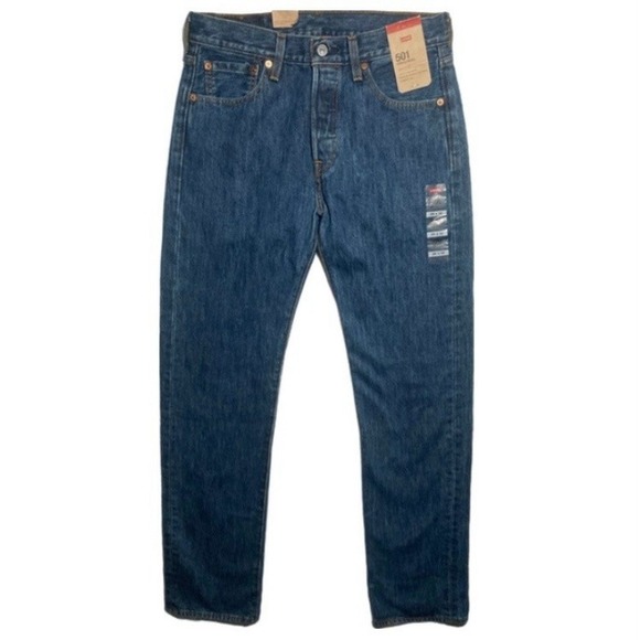 Levi's Other - Levi's 501 Jeans Mens Small 29x32 Original Fit Blue Straight Leg Denim NWT